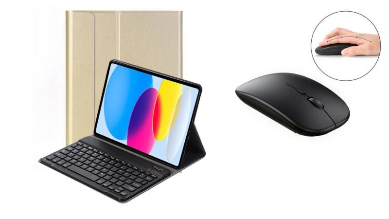 Lobwerk Tablet-Hülle 3in1 Hülle für Apple Ipad 10. Gen 2022 10.9 Zoll, Aufstellfunktion, Sturzdämpfung von Lobwerk