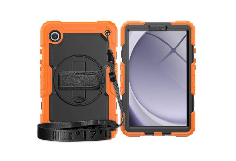 Lobwerk Tablet-Hülle 4in1 Hülle für Samsung Galaxy Tab A9 2023 X110 X115 X117 8.7 Zoll, Sturzdämpfung, Aufstellfunktion, Outdoor von Lobwerk