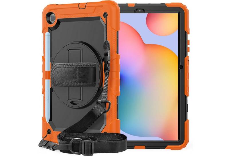 Lobwerk Tablet-Hülle 4in1 Hülle für Samsung Galaxy Tab S6 Lite SM-P610 SM-P615 10.4, Sturzdämpfung, Aufstellfunktion, Outdoor von Lobwerk