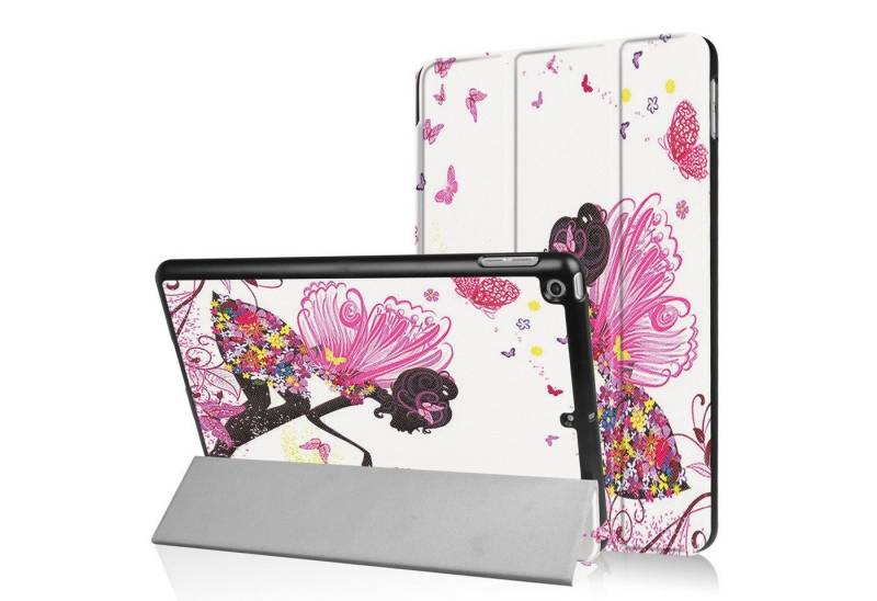Lobwerk Tablet-Hülle Schutzhülle für Apple iPad 2017 2018 9,7 (Schmetterling), Wake & Sleep Funktion, Sturzdämpfung, Aufstellfunktion von Lobwerk