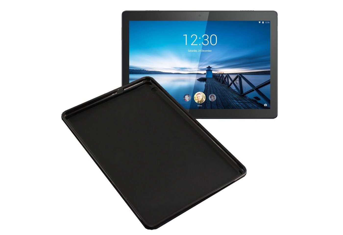 Lobwerk Tablet-Hülle Schutzhülle für Lenovo Tab M10 (2018) TB-X605F 10.1 Zoll, Sturzdämpfung, Flexibel, Waschbar von Lobwerk
