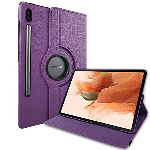 Lobwerk Tablet Hülle für Samsung Tab S7+ Plus Tab S T970 T975 S7 FE SM-T730 X800 Slim Case Etui mit Standfunktion und Auto Sleep/Wake Funktion Lila von Lobwerk