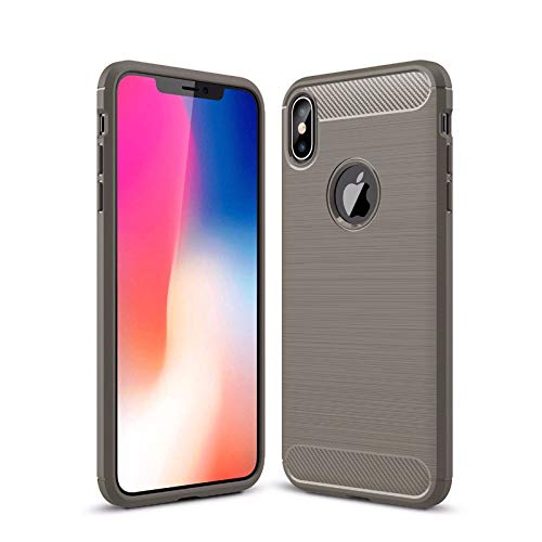 Schutzhülle für Apple iPhone XS Max Cover 6.5 Zoll Dünn Case Tasche Outdoor Handyhülle aus TPU Stoßfest Extra Schutz Robust Grau von Lobwerk