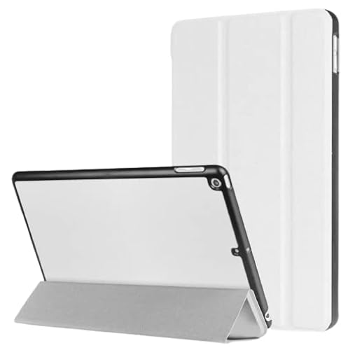 Smart Cover Hülle für Neues Apple iPad 2017 2018 9,7 Schutzhülle Flip Case aufstellbare Tasche Bookstyle Design + Gratis Stylus Touch Pen (Weiß) von Lobwerk