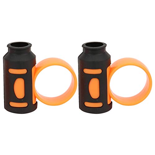 LOCADENCE Drum Stick Control Clip Fingerringe, Anti Slip Drum Stick Finger Controller, Drummer Rotierende Hilfswerkzeug für Anfängerpraxis (Schwarzorange) von Locadence