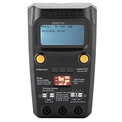 LOCADENCE ESR02 Pro Digital Transistor Tester, SMD Chip Komponenten Induktanzmessanzmessgerät für NPN PNP Transistoren MOSFETS Diodes Resistors Kondensatoren von Locadence