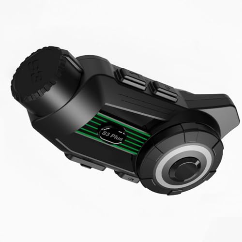 Locadence Motorrad Bluetooth Gegensprechanlage, Motorradhelm BT5.1 Headset mit 135° Weitwinkel 2K 30FPS Kamera, wasserdichte Helmkopfhörer mit Geräuschunterdrückung (S3Plus) von Locadence