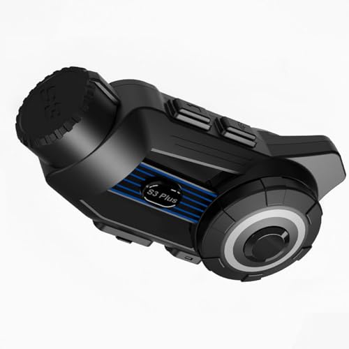 Locadence Motorrad Bluetooth Gegensprechanlage, Motorradhelm BT5.1 Headset mit 135° Weitwinkel 2K 30FPS Kamera, wasserdichte Helmkopfhörer mit Geräuschunterdrückung (S3Plus) von Locadence