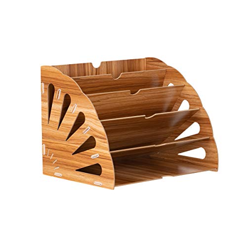 Locisne Office File Organizer für Dokumente abnhmbar 5 Ebenen Letter Organizer Schreibtischfachhalter Aufbewahrung für A4 Document Paper Magazine, 34,8 x 28 x 28 cm von LocisneOutlet