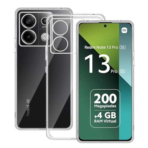 Locofun Hülle für Xiaomi Redmi Note 13 Pro 5G/Poco X6 5G, Klares TPU Silikon Case, HD Klar Stoßfeste Dünne Abdeckung Cover, Vergilbungsbeständige Dünne Transparente TPU-Handyhülle von Locofun