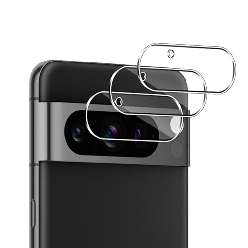 Locofun Kamera Schutzfolie für Google Pixel 8 Pro für Panzerglas, [3 Stück] 9H Härte Panzer Schutz Folie Kameraschutz, Anti-Kratzen Kamera Folie HD Klar Linse Schutzglas-Transparent von Locofun