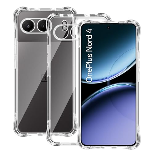 Locofun Klar Hülle für Oneplus Nord 4 Stoßfest Schutzhülle, Transparent Handyhülle, Slim Cover [Militärischer Schutz] Dünn Durchsichtige Case Anti-Scratch von Locofun