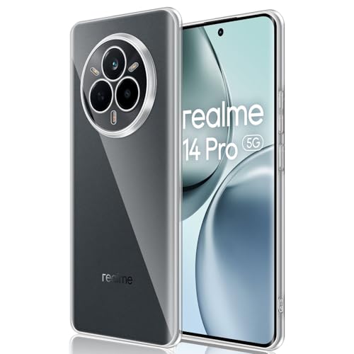 Locofun Klar Hülle für Realme 14 Pro 5G Stoßfest Schutzhülle, Transparent Handyhülle, Slim Cover Dünn Durchsichtige Case Anti-Scratch [Militärischer Schutz] von Locofun