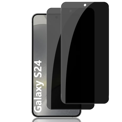 Locofun Sichtschutz für Samsung Galaxy S24 5G für Panzerglas, 2 Stück Sichtschutzfolie 9H Härte Anti Spy Panzer Schutz Glas, Anti-Kratzer Privacy Displayschutz Folie von Locofun