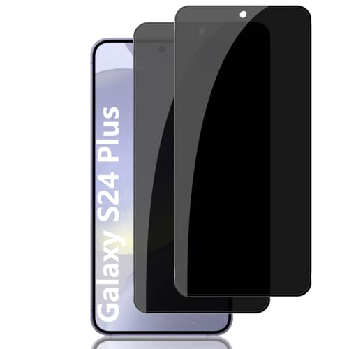 Locofun Sichtschutz für Samsung Galaxy S24 Plus 5G für Panzerglas, 2 Stück Sichtschutzfolie 9H Härte Anti Spy Panzer Schutz Glas, Anti-Kratzer Privacy Displayschutz Folie von Locofun