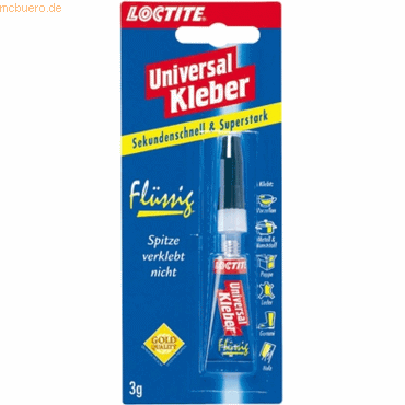 6 x Loctite Sekundenkleber flüssig 3g von Loctite