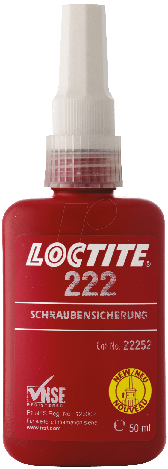LOCTITE 222 10ML - Schraubensicherung, Lack, niedrigfest, rot, 10 ml von Loctite