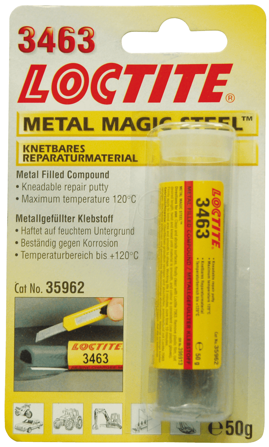 LOCTITE 3463 - Reparaturmasse, stahlgefüllt, 50 g, NSF, Metal Magic Steel von Loctite