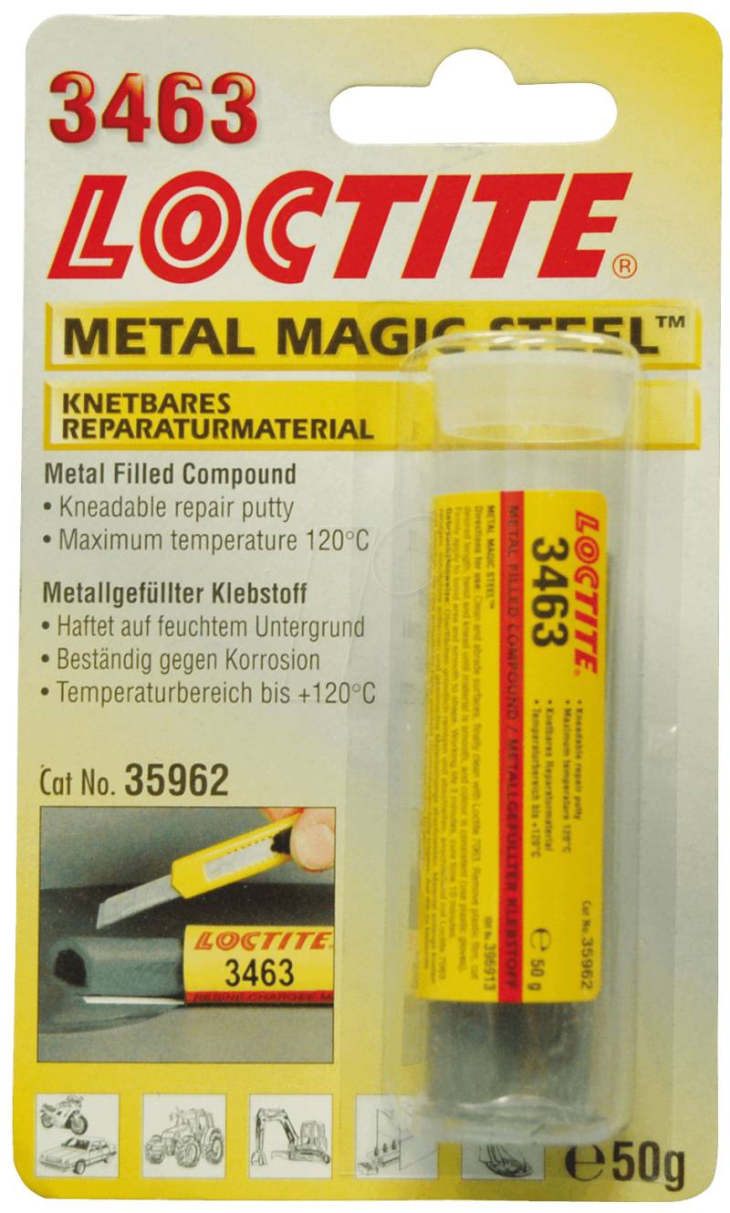 LOCTITE 3463 - Reparaturmasse, stahlgefüllt, 50 g, NSF, Metal Magic Steel von Loctite