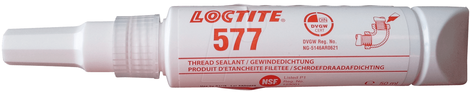 LOCTITE 577 - Gewindedichtung, mittelfest, Tube, 50 ml von Loctite