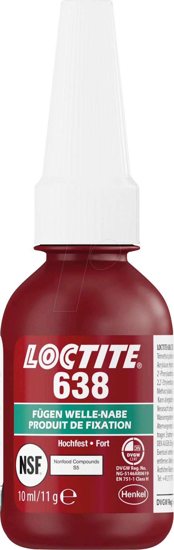 LOCTITE 638 10ML - Kleber, für Fügeteile, hochfest, 10 ml von Loctite