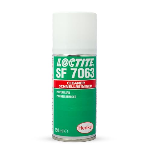LOCTITE SF 7063 – lösungsmittelhaltiges Reinigungsmittel für Oberflächen, Allzweckreiniger zum Entfetten von Maschinenteilen, vorbereitend für den Kleber-Auftrag, 1x150ml LOCTITE SF 7063 – lösungsmittelhaltiges Reinigungsmittel für Oberflächen, Allzweckreiniger zum Entfetten von Maschinenteilen, vorbereitend für den Kleber-Auftrag, 1x150ml von Loctite