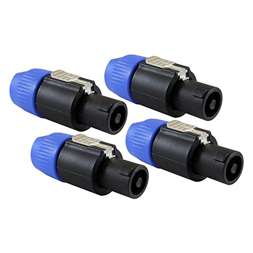 Lautsprecherstecker mit Drehverschluss, 4-poliger Lautsprecherstecker, kompatibel mit Speakon NL4FC, NL4FX, NLT4X, NL2FC, 4 Stück Lautsprecherstecker mit Drehverschluss, 4-poliger Lautsprecherstecker, kompatibel mit Speakon NL4FC, NL4FX, NLT4X, NL2FC, 4 Stück von Lodokdre