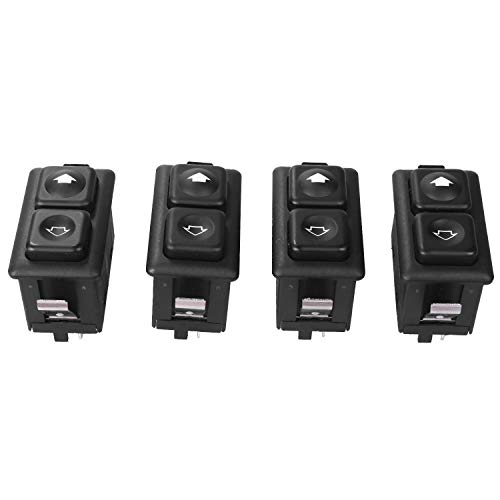 Lodokdre 4 Stück Elektrischer Fensterheber Schalter zum Öffnen Dach beleuchtet für E30 E24 E28 ab 09/1986 61311381205/61 31 1 381 205 von Lodokdre