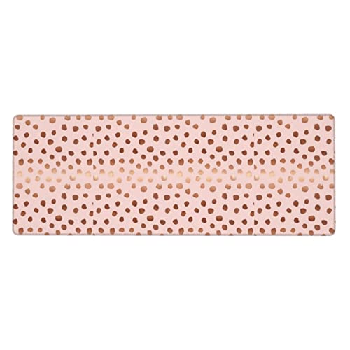 Lodokdre Mauspad, Roségold lackierte Schreibtischunterlage, Computertastatur, Mauspad mit Rutschfester Gummibasis, 30 x 80 cm Lodokdre Mauspad, Roségold lackierte Schreibtischunterlage, Computertastatur, Mauspad mit Rutschfester Gummibasis, 30 x 80 cm von Lodokdre