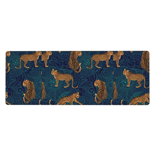 Lodokdre Mauspad,Leopard Jungle Midnight Schreibtischunterlage Computertastatur Mauspad mit Rutschfester Gummibasis 30X80 cm Lodokdre Mauspad,Leopard Jungle Midnight Schreibtischunterlage Computertastatur Mauspad mit Rutschfester Gummibasis 30X80 cm von Lodokdre