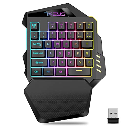 Lodokdre Mechanische Einhand-Mini-Controller, beleuchtet, RGB für PC von Lodokdre