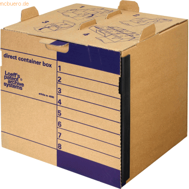 Loeffs Patent Archivbox Direkt Container 4000 36x38x33cm braun VE=15 S von Loeffs Patent