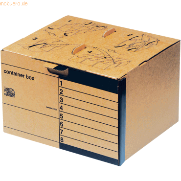 Loeffs Patent Archivbox Standard Container 4001 27,5x41x37cm braun Pac von Loeffs Patent