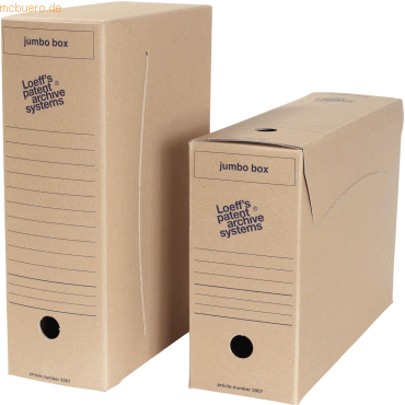 Loeffs Patent Archivschachtel Jumbo Box 3007 25,7x11,5x37cm Karton 900 von Loeffs Patent