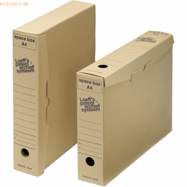 Loeffs Patent Archivschachtel Space Box 4550 A4 24,5x6,3x32cm Karton 6 von Loeffs Patent