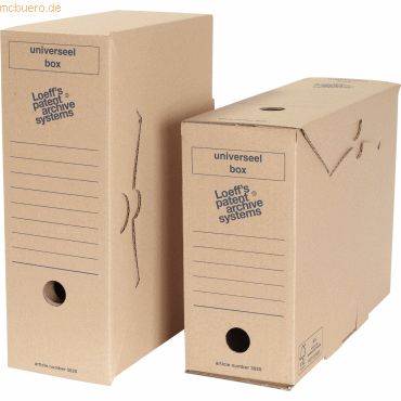 Loeffs Patent Archivschachtel Universal Box 3020 26,4x11,4x33,6cm Well von Loeffs Patent