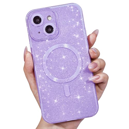 LoeoeL Glitzer-Schutzhülle für iPhone 13 Mini, kompatibel mit Magsafe, glitzernde magnetische Handyhülle, funkelndes glänzendes, trendiges Design, ästhetisches Silikon, Mag-Safe für Frauen, lila LoeoeL Glitzer-Schutzhülle für iPhone 13 Mini, kompatibel mit Magsafe, glitzernde magnetische Handyhülle, funkelndes glänzendes, trendiges Design, ästhetisches Silikon, Mag-Safe für Frauen, lila von LoeoeL