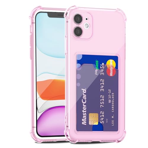 LoeoeL Schutzhülle für iPhone 11, Brieftasche, Geldbörse für Damen, dünn, schlank, transparent, mit Kartenfach, Kreditkartenfach, transparent, weiches TPU-Silikon, mit harter Kamera-Abdeckung LoeoeL Schutzhülle für iPhone 11, Brieftasche, Geldbörse für Damen, dünn, schlank, transparent, mit Kartenfach, Kreditkartenfach, transparent, weiches TPU-Silikon, mit harter Kamera-Abdeckung von LoeoeL