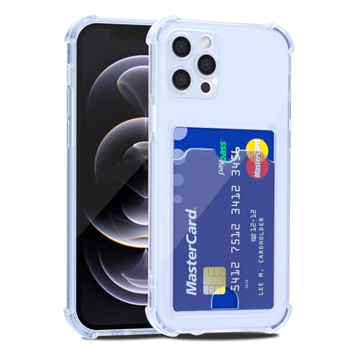 LoeoeL Schutzhülle für iPhone 12 Pro Max, Brieftasche, Geldbörse für Damen und Herren, dünn, dünn, transparent, mit Kartenfach, Kreditkartenfach, transparent, weiches TPU-Silikon, mit Kamera-Schutz LoeoeL Schutzhülle für iPhone 12 Pro Max, Brieftasche, Geldbörse für Damen und Herren, dünn, dünn, transparent, mit Kartenfach, Kreditkartenfach, transparent, weiches TPU-Silikon, mit Kamera-Schutz von LoeoeL