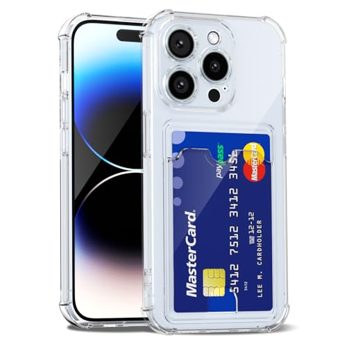 LoeoeL Schutzhülle für iPhone 14 Pro, Brieftasche, Geldbörse für Damen und Herren, dünn, dünn, transparent, mit Kartenfach, Kreditkartenfach, transparent, weiches TPU-Silikon, mit harter LoeoeL Schutzhülle für iPhone 14 Pro, Brieftasche, Geldbörse für Damen und Herren, dünn, dünn, transparent, mit Kartenfach, Kreditkartenfach, transparent, weiches TPU-Silikon, mit harter von LoeoeL