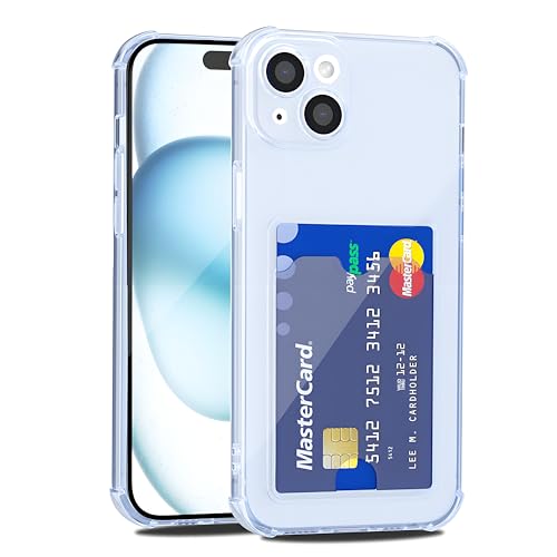 LoeoeL Schutzhülle für iPhone 15, Brieftasche, Geldbörse für Damen und Herren, dünn, dünn, transparent, mit Kartenfach, Kreditkartenfach, transparent, weiches TPU-Silikon, mit harter Kamera-Abdeckung LoeoeL Schutzhülle für iPhone 15, Brieftasche, Geldbörse für Damen und Herren, dünn, dünn, transparent, mit Kartenfach, Kreditkartenfach, transparent, weiches TPU-Silikon, mit harter Kamera-Abdeckung von LoeoeL