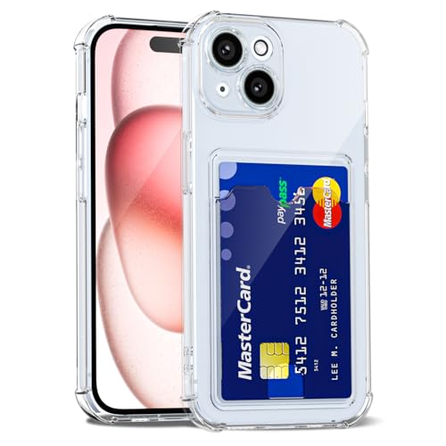 LoeoeL Schutzhülle für iPhone 15, Brieftasche, Geldbörse für Damen und Herren, dünn, dünn, transparent, mit Kartenfach, Kreditkartenfach, transparent, weiches TPU-Silikon, mit harter Kamera-Abdeckung LoeoeL Schutzhülle für iPhone 15, Brieftasche, Geldbörse für Damen und Herren, dünn, dünn, transparent, mit Kartenfach, Kreditkartenfach, transparent, weiches TPU-Silikon, mit harter Kamera-Abdeckung von LoeoeL