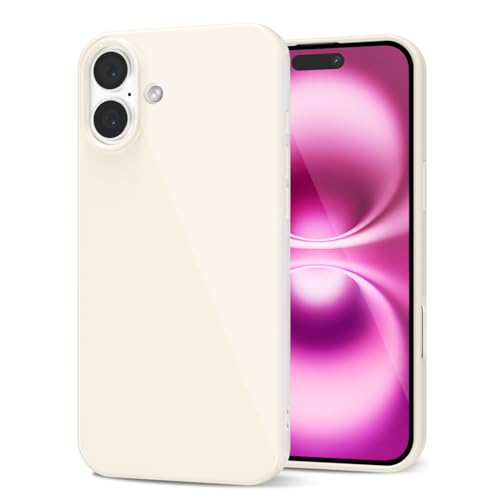 LoeoeL Schutzhülle für iPhone 16 Plus, Silikon, dünn, dünn, Fallschutz, glänzend, griffig, weiches Gummi-Gel, TPU-Stoßfänger, niedliches, trendiges, ästhetisches Design für Damen und Herren, Beige LoeoeL Schutzhülle für iPhone 16 Plus, Silikon, dünn, dünn, Fallschutz, glänzend, griffig, weiches Gummi-Gel, TPU-Stoßfänger, niedliches, trendiges, ästhetisches Design für Damen und Herren, Beige von LoeoeL