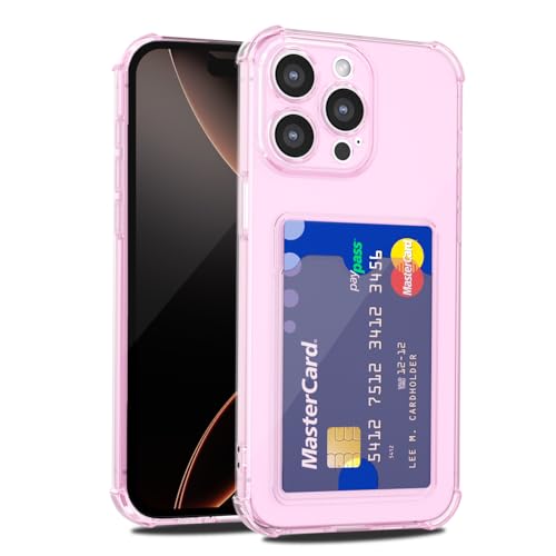 LoeoeL Schutzhülle für iPhone 16 Pro, Brieftasche, Geldbörse für Damen, dünn, schlank, transparent, mit Kartenfach, Kreditkartenfach, transparent, weiches TPU-Silikon, mit harter Kamera-Abdeckung LoeoeL Schutzhülle für iPhone 16 Pro, Brieftasche, Geldbörse für Damen, dünn, schlank, transparent, mit Kartenfach, Kreditkartenfach, transparent, weiches TPU-Silikon, mit harter Kamera-Abdeckung von LoeoeL