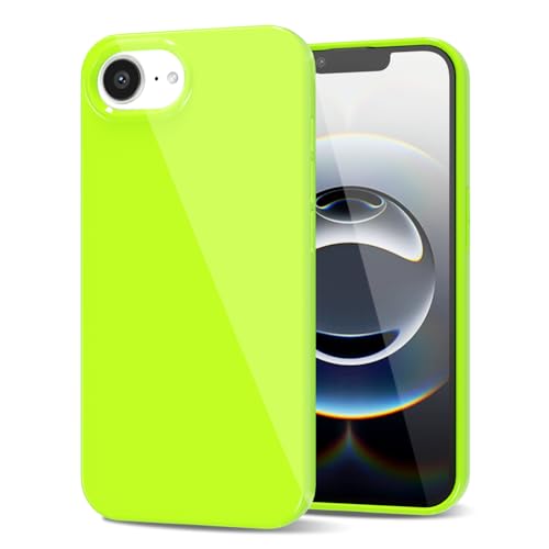 LoeoeL Schutzhülle für iPhone 16e, Silikon, dünn, dünn, Fallschutz, glänzend, griffig, weiches Gummi-Gel, TPU-Stoßfänger, niedliches, trendiges, ästhetisches Design für Damen und Herren, Neongrün LoeoeL Schutzhülle für iPhone 16e, Silikon, dünn, dünn, Fallschutz, glänzend, griffig, weiches Gummi-Gel, TPU-Stoßfänger, niedliches, trendiges, ästhetisches Design für Damen und Herren, Neongrün von LoeoeL