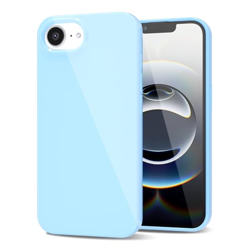 LoeoeL Schutzhülle für iPhone 16e, Silikon, dünn, dünn, Fallschutz, glänzend, griffig, weiches Gummi-Gel, TPU-Stoßfänger, niedliches, trendiges, ästhetisches Design für Damen und Herren, Hellblau LoeoeL Schutzhülle für iPhone 16e, Silikon, dünn, dünn, Fallschutz, glänzend, griffig, weiches Gummi-Gel, TPU-Stoßfänger, niedliches, trendiges, ästhetisches Design für Damen und Herren, Hellblau von LoeoeL