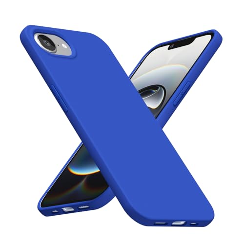 LoeoeL Silikon Hülle für iPhone 16e, Ultra Dünn Slim Minimalistisch Weich Gummi Gel Matte Handyhülle für Frauen Männer Cute Girly Aesthetic Schutzhülle mit Kameraabdeckung, Königsblau von LoeoeL