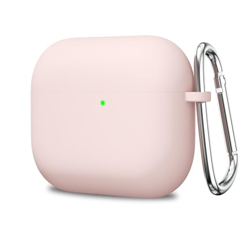 Loeoel Silikon-Schutzhülle für Airpods 4, niedliche Airpods-Hülle mit Schlüsselanhänger, matt, schlank, schützendes Gummi, weiches Gel, für Mädchen, ästhetisch, elegant, schlichtes Design, Rosa Loeoel Silikon-Schutzhülle für Airpods 4, niedliche Airpods-Hülle mit Schlüsselanhänger, matt, schlank, schützendes Gummi, weiches Gel, für Mädchen, ästhetisch, elegant, schlichtes Design, Rosa von LoeoeL