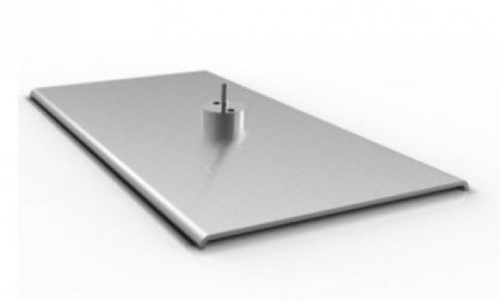 Table Stand Art 55 Tischstandfuß alu silber von Loewe
