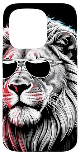 Löwen Safari Sonnenbrille Löwe Hülle für iPhone 15 Pro von Löwen Safari Designs Ajeli